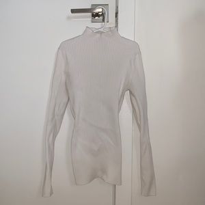 White open-back Aritzia long sleeve